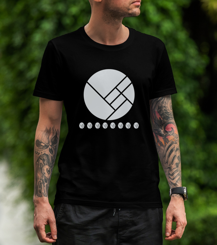 Herobust Geometric Circle And Seven Small Circles Symbol Merchandise T-Shirt