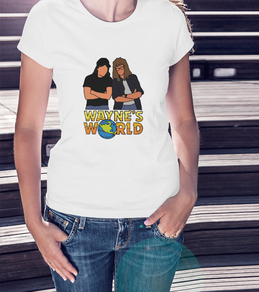 Wayne's World Duo With Earth T-Shirt