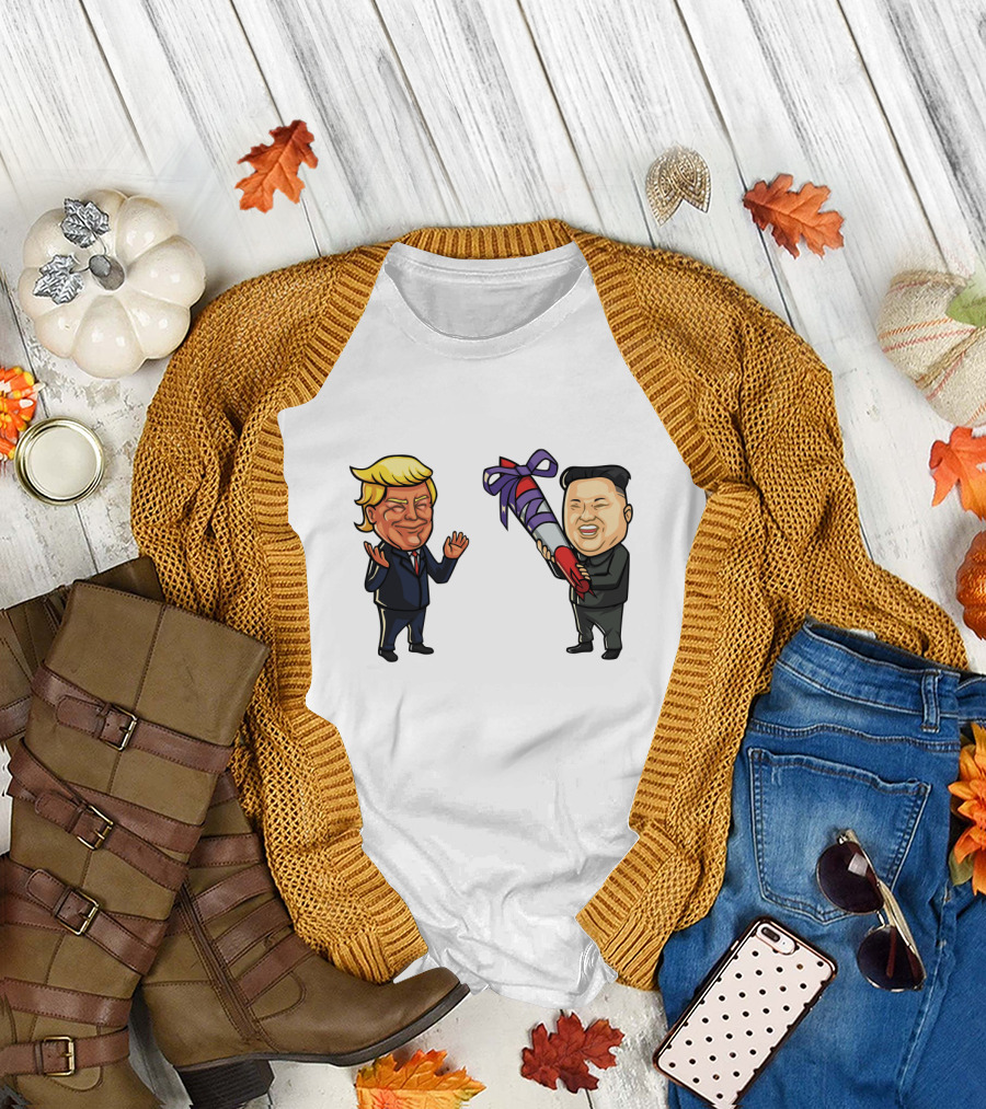Trump Kim Jong Un Rocket Gift Exchange T-Shirt