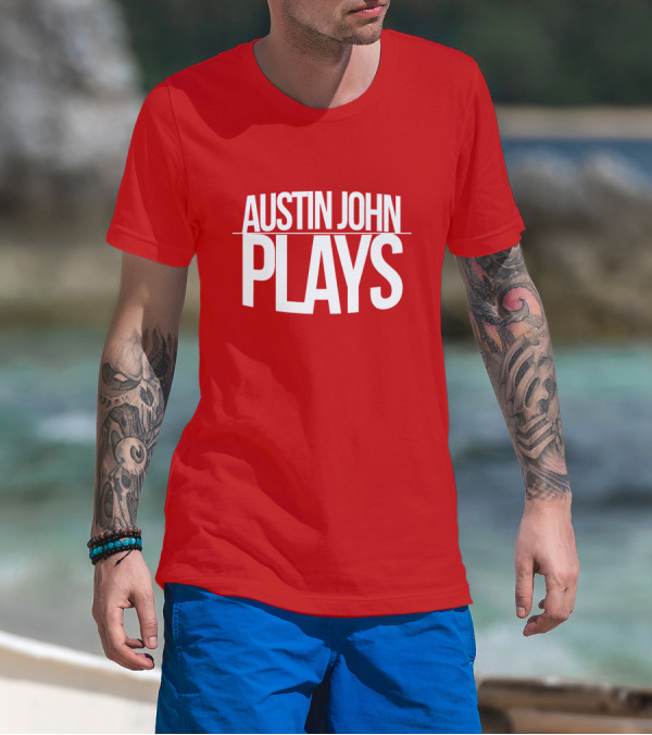 AUSTIN JOHN PLAYS Red Print T-Shirt