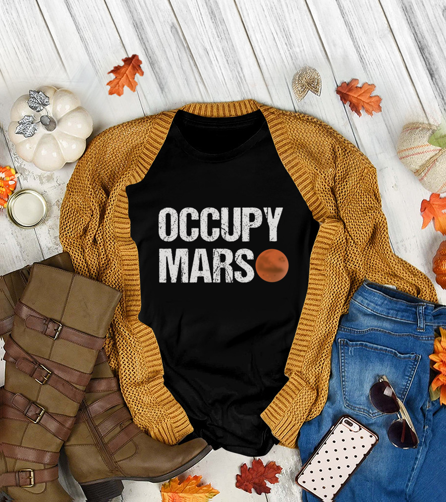 Elon Musk Occupy Mars Planet T-Shirt