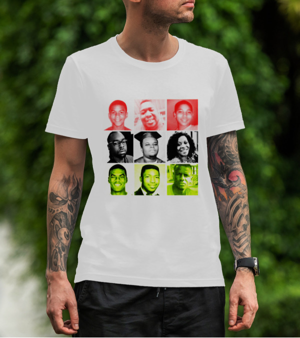 Black Victims Of Police Brutality Remembered In Powerful Collage T-Shirt