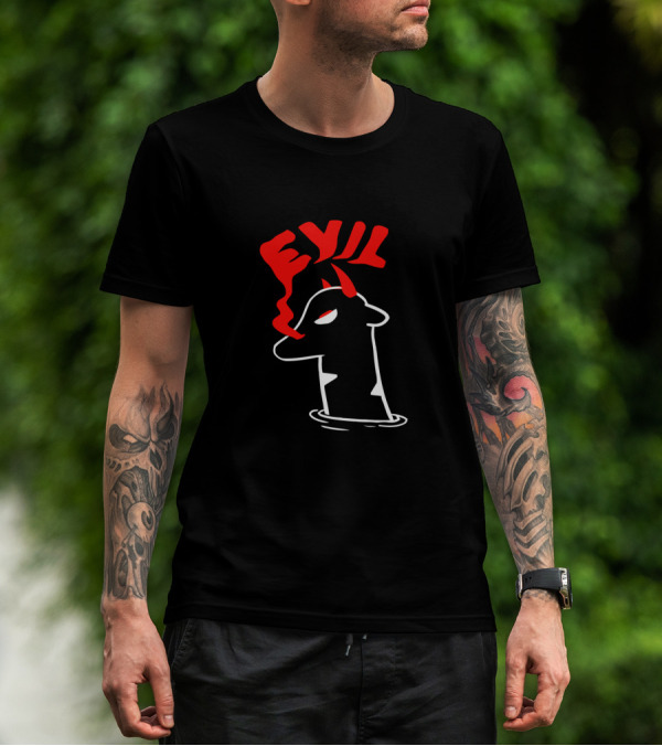 Axis Of Evil Red Devil Cow Smoking T-Shirt