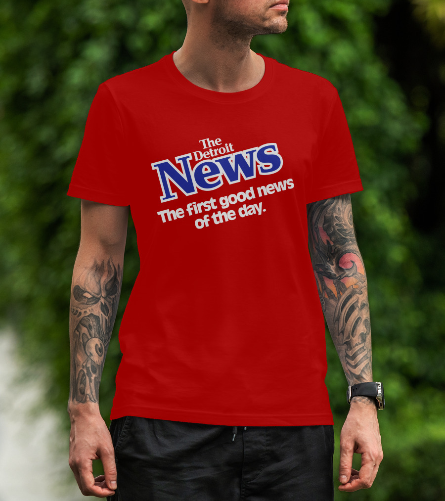The Detroit News The First Good News Of The Day Vintage Shirrt T-Shirt