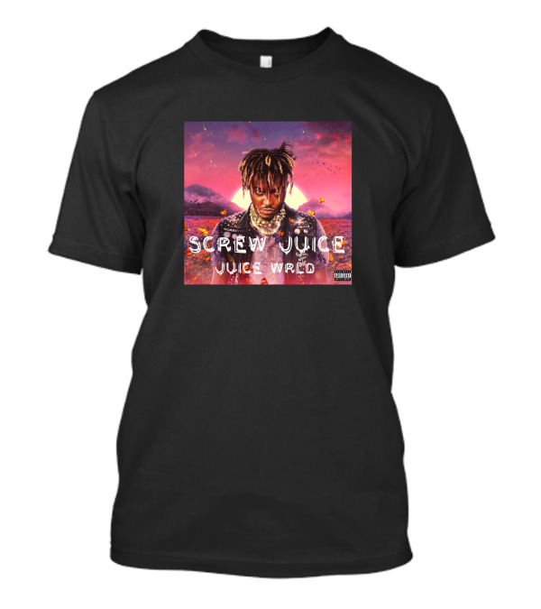 Juice WRLD Screw Juice Album Cover With Colorful Sunset Background T-Shirt