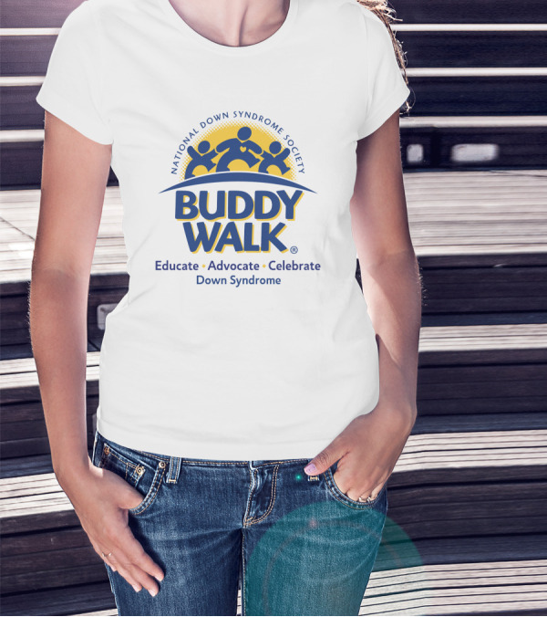 National Down Syndrome Society Buddy Walk Educate Advocate Celebrate Down Syndrome T-Shirt