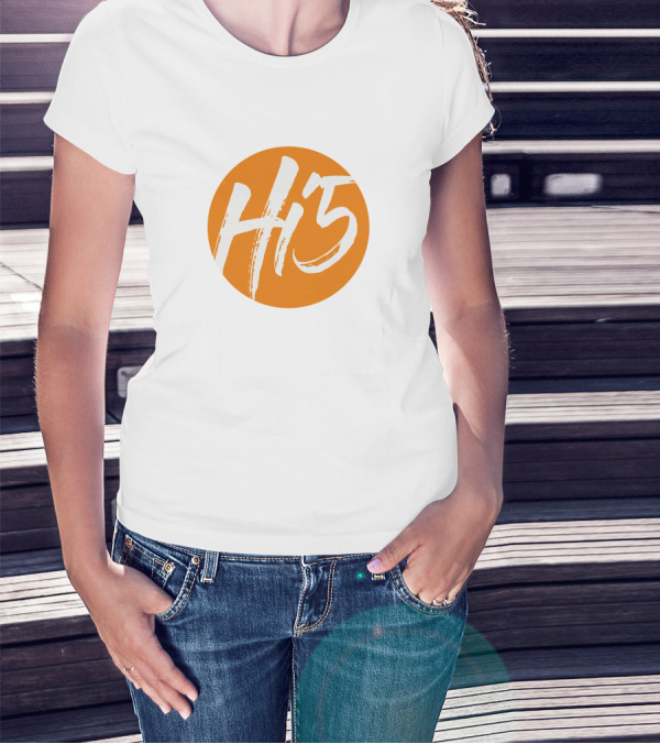 Hi5 Orange Circle Logo Merch T-Shirt