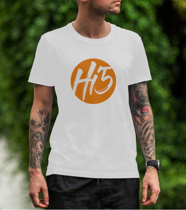 Hi5 Orange Circle Logo Merch T-Shirt