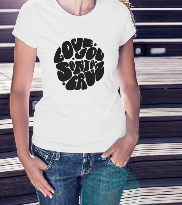 LOVE YOU SANTA CRUZ RETRO STYLE CIRCLE T-Shirt