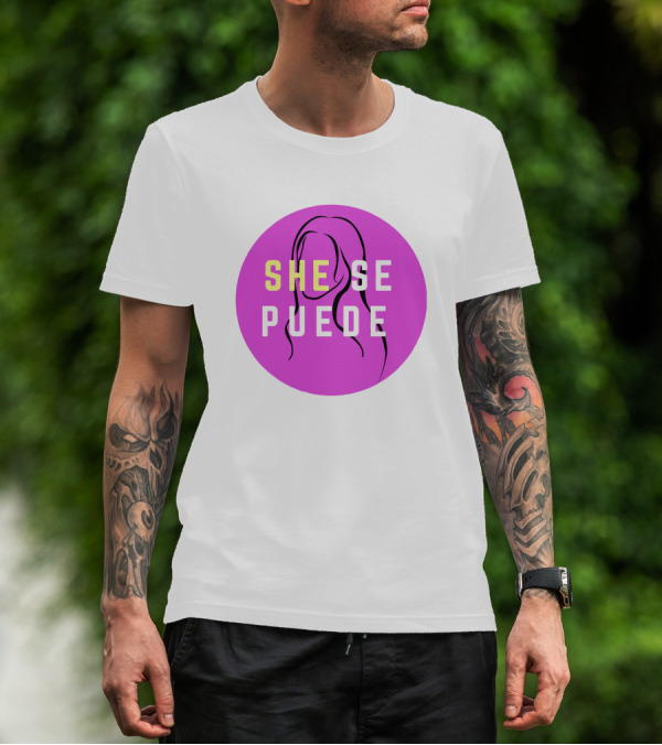 SHE SE PUEDE Purple Circle T-Shirt