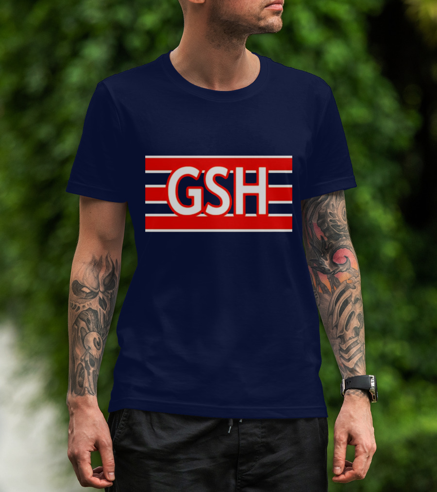 GSH Chicago Bears Stripe Emblem T-Shirt