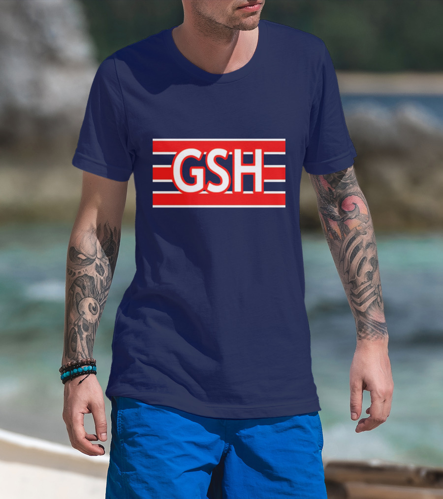 GSH Chicago Bears Stripe Emblem T-Shirt