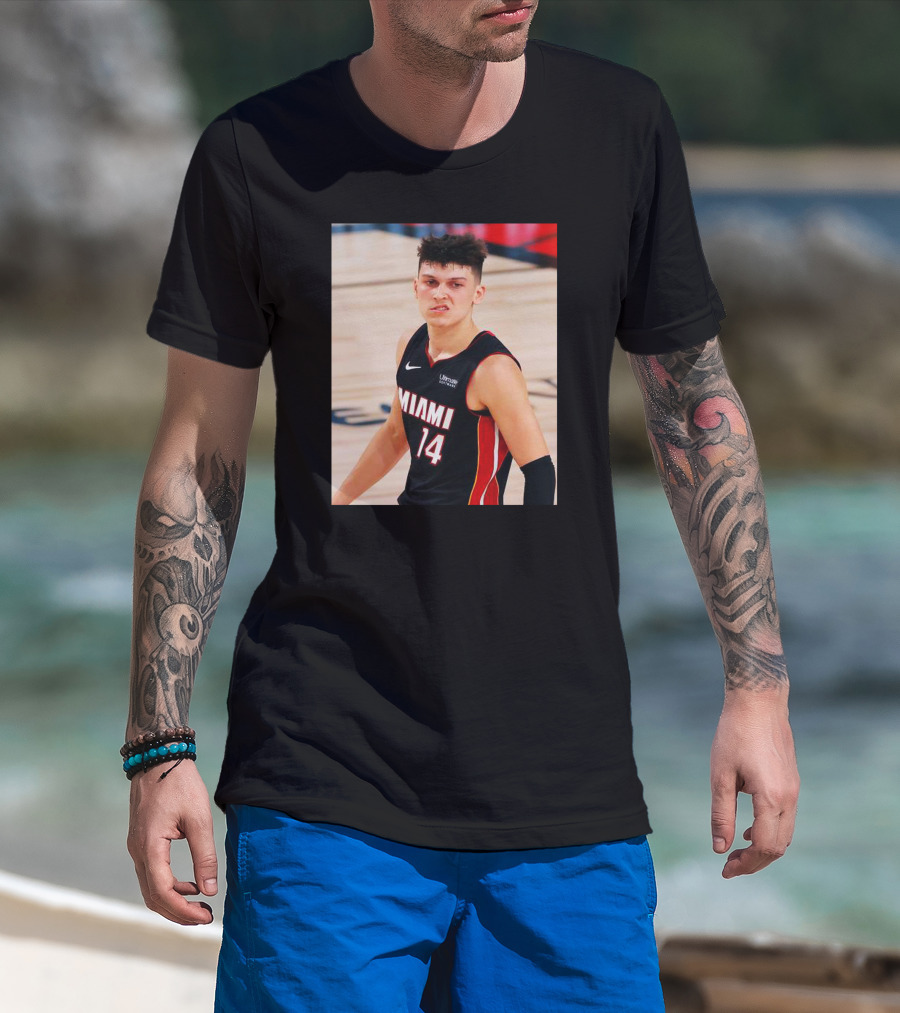 Miami 14 Tyler Herro Snarl Basketball Moment T-Shirt