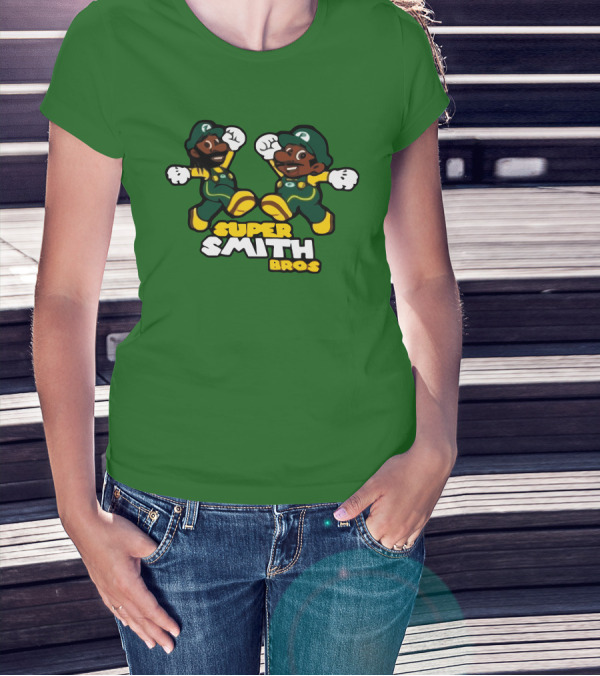 ADarius Smith Super Smith Bros Neon Green Jump T-Shirt