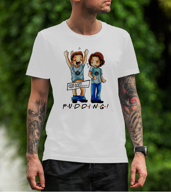 Supernatural Oh My Pudding Comic Characters T-Shirt