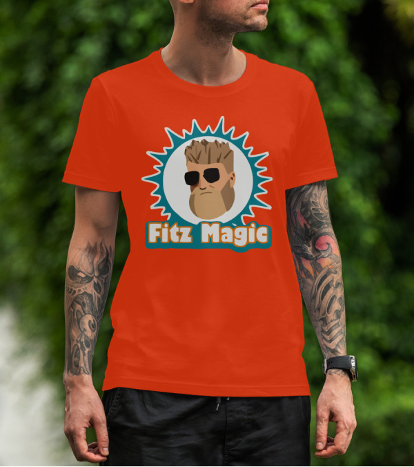 Fitzmagic Miami Dolphins Bearded Icon With Sunglasses T-Shirt