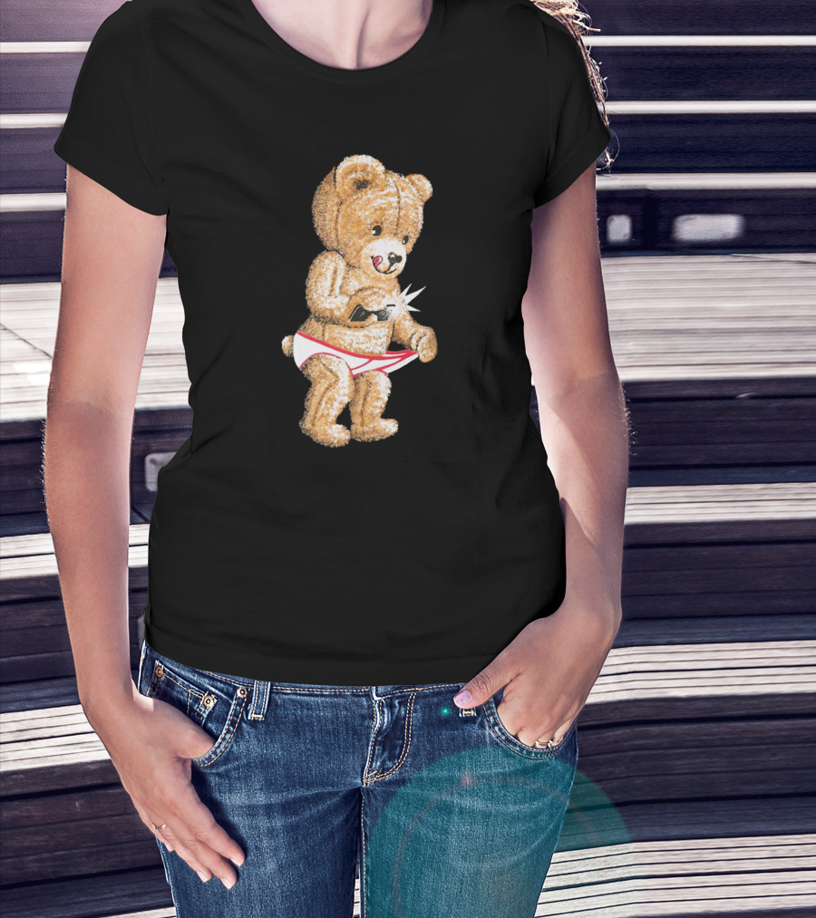 Teddy Bear Selfie Flash T-Shirt