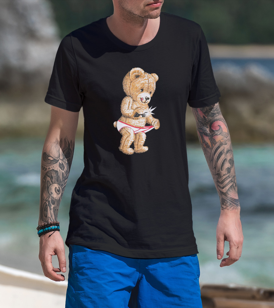 Teddy Bear Selfie Flash T-Shirt