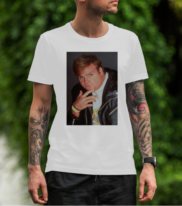 Chris Farley Leather Jacket And Wristbands 90s T-Shirt