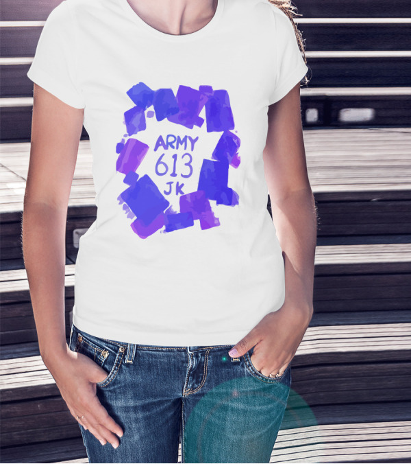 BTS ARMY 613 JK Purple Abstract T-Shirt