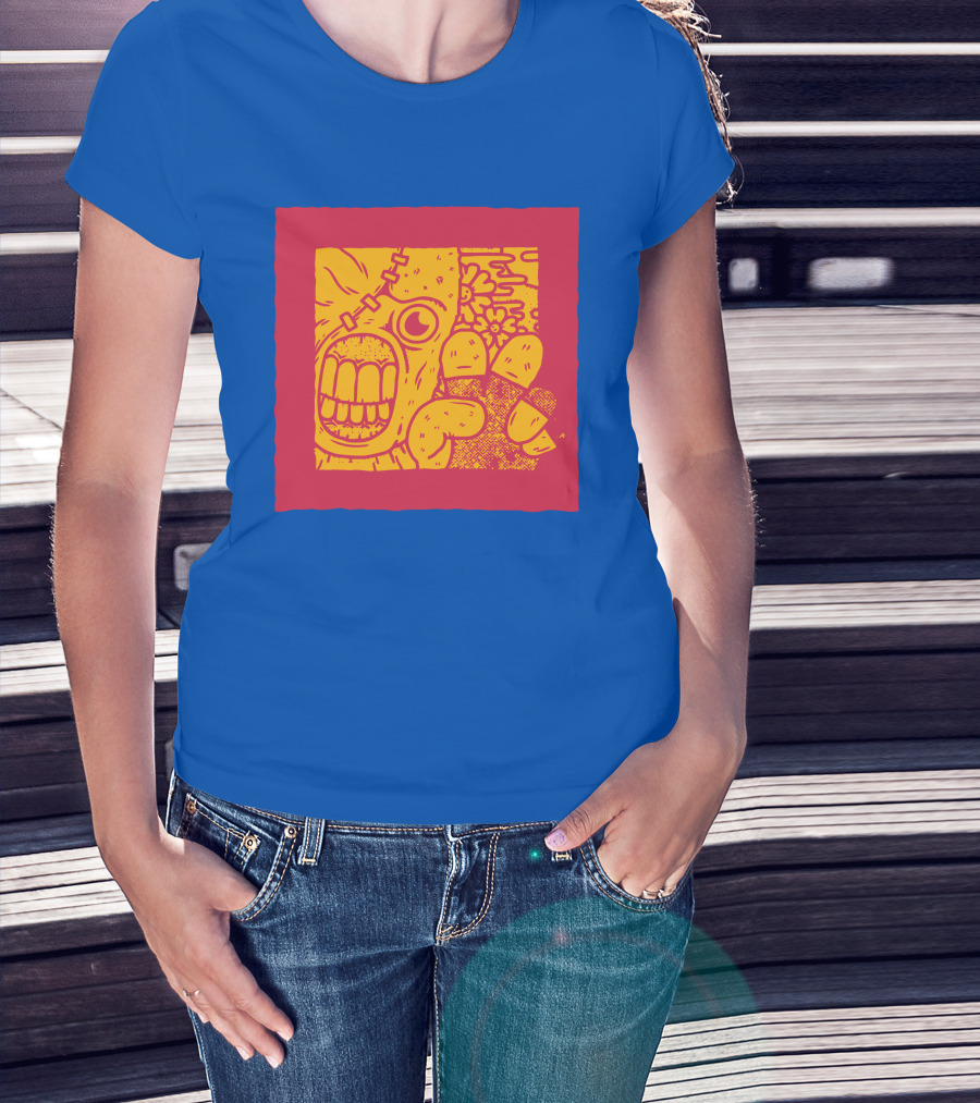 Biomaster 3 Last Escape Panic Zombie Face And Floral Background T-Shirt