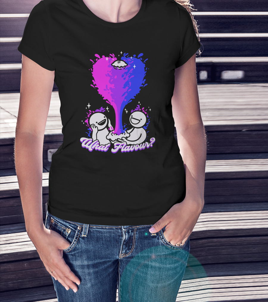 What Flavour? Bi Colorful Abstract Heart Splash T-Shirt