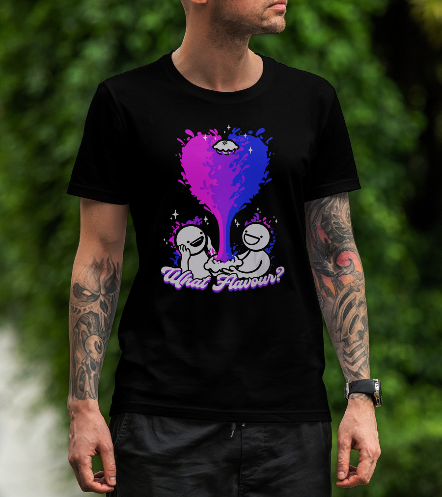 What Flavour? Bi Colorful Abstract Heart Splash T-Shirt