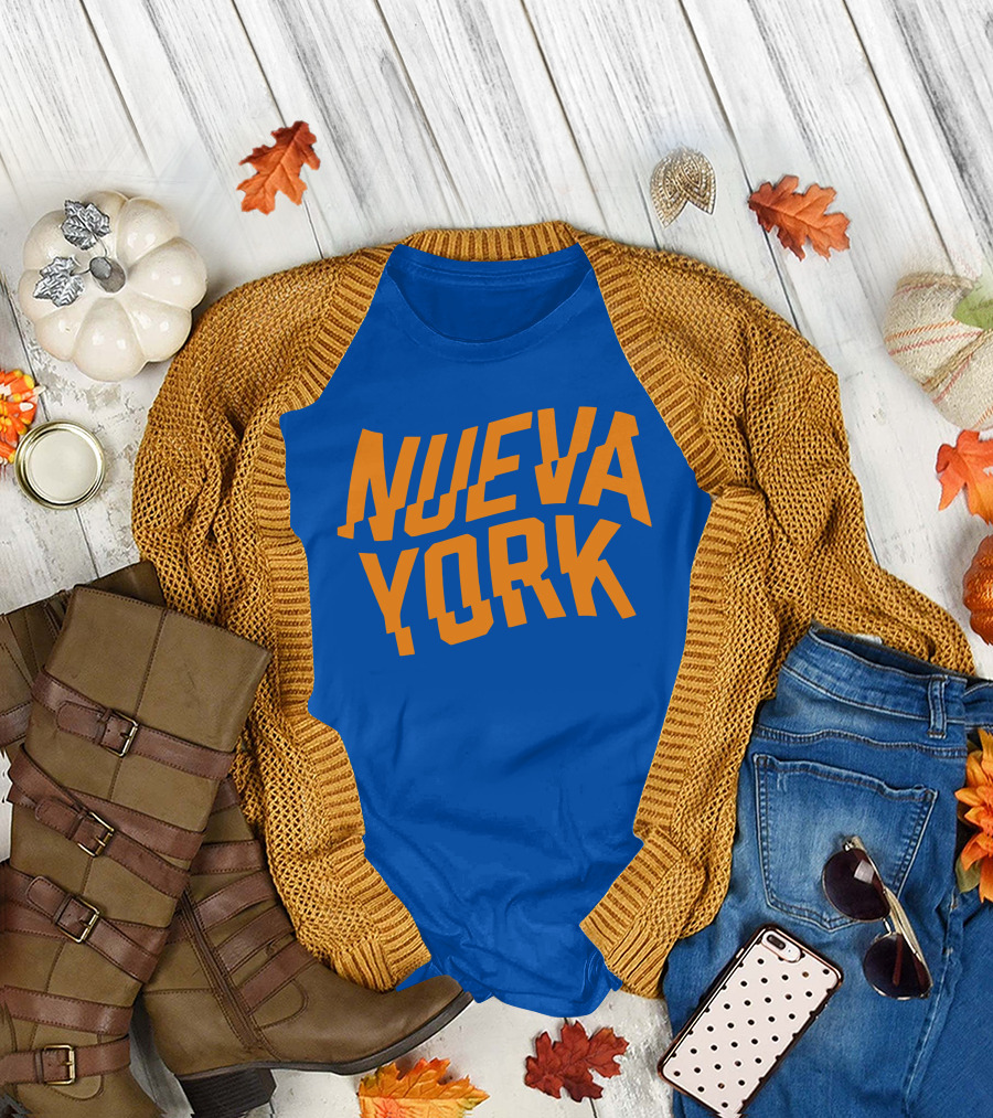 Nueva York Bold Orange Blue T-Shirt