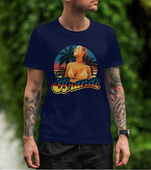 Brandi Lauren Tropical Sunset Palm Trees T-Shirt