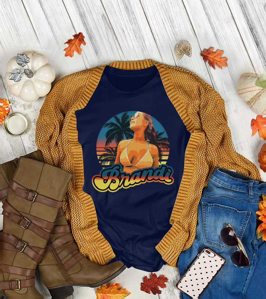 Brandi Lauren Tropical Sunset Palm Trees T-Shirt