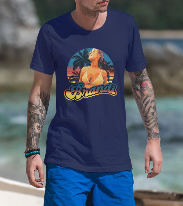 Brandi Lauren Tropical Sunset Palm Trees T-Shirt