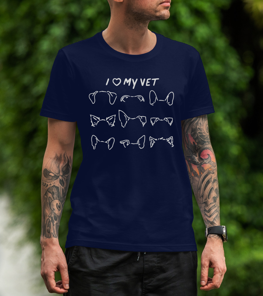 I Love My Vet Animal Ears T-Shirt