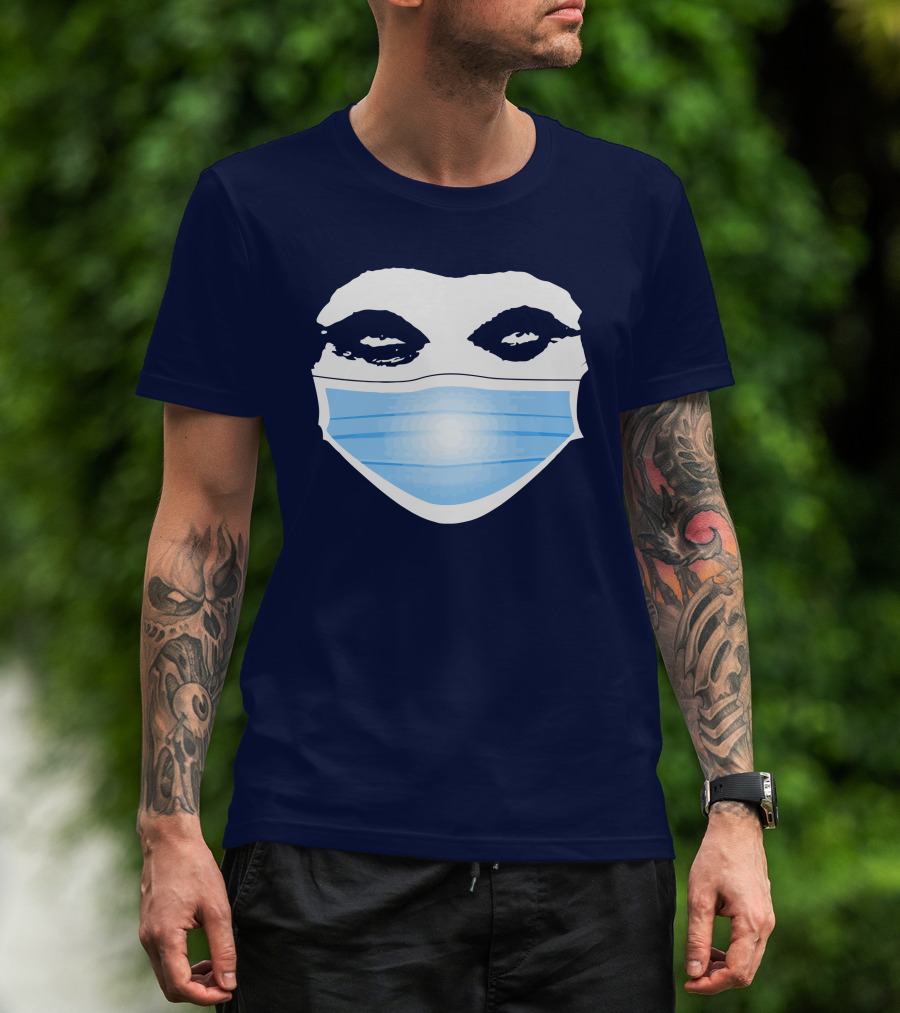 Gutfeld Store Blue Masked Face T-Shirt