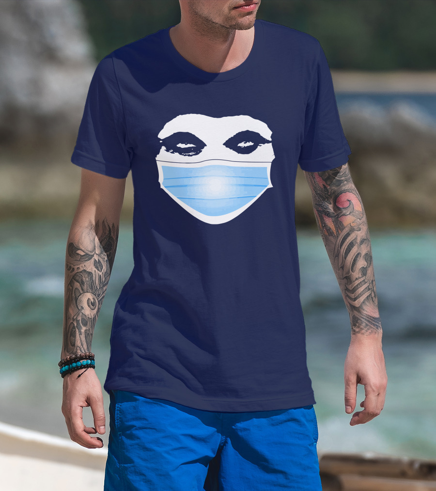 Gutfeld Store Blue Masked Face T-Shirt