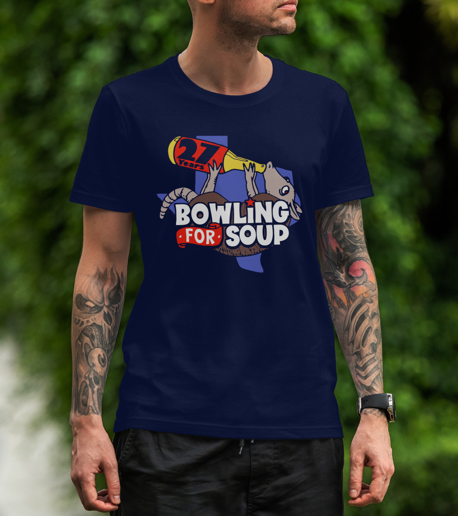 Bowling For Soup 27 Years Armadillo Texas T-Shirt