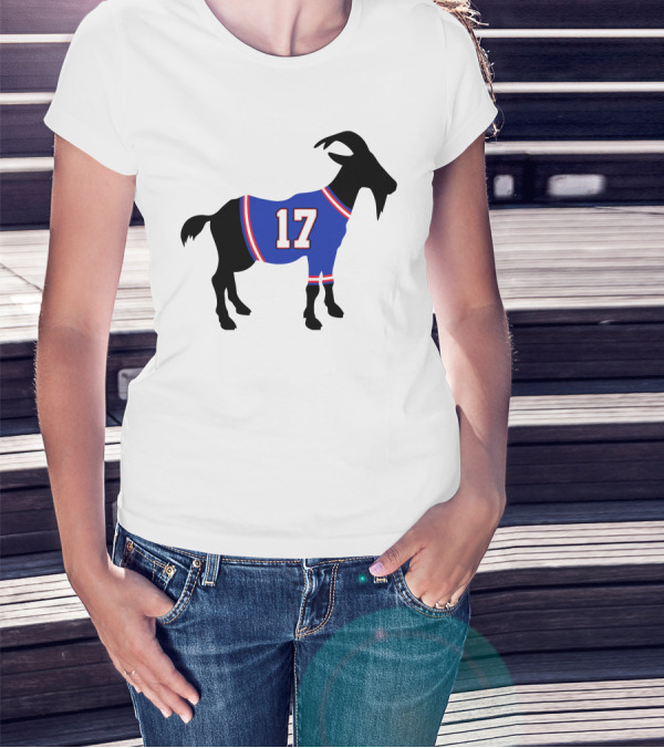 Josh Allen Goat Graphic Number 17 Jersey T-Shirt