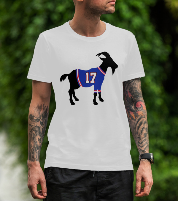 Josh Allen Goat Graphic Number 17 Jersey T-Shirt