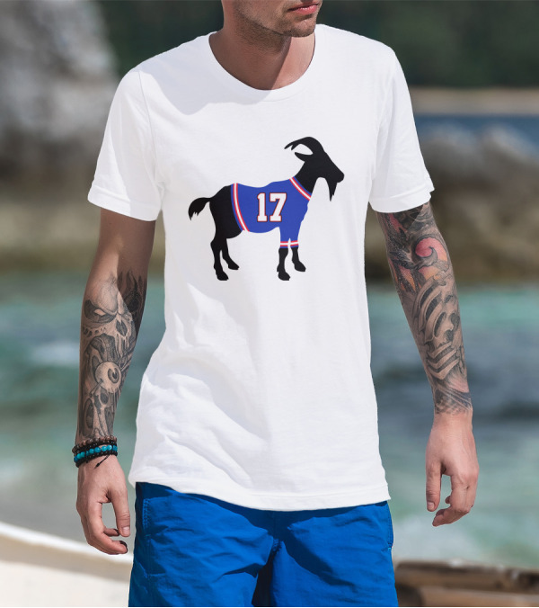 Josh Allen Goat Graphic Number 17 Jersey T-Shirt