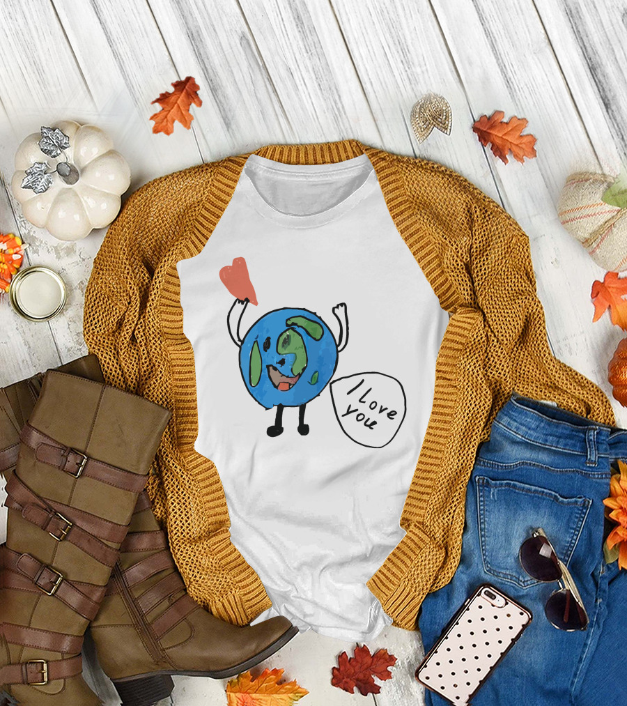 I Love You Earth Heart T-Shirt
