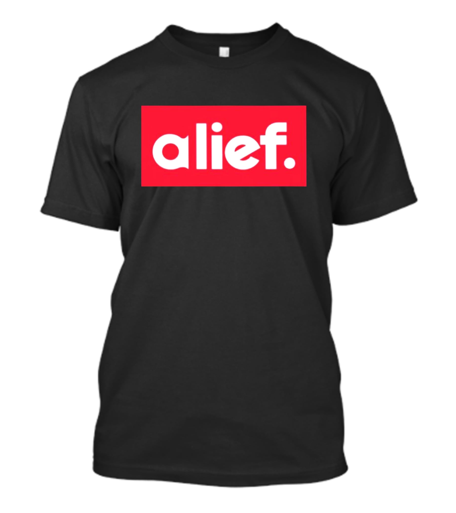 Alief Box Logo Red And Black T-Shirt