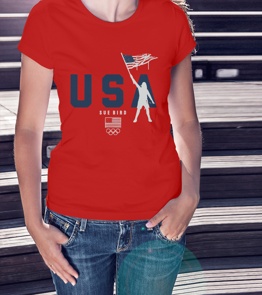 USA Sue Bird Flag Bearer Olympic T-Shirt