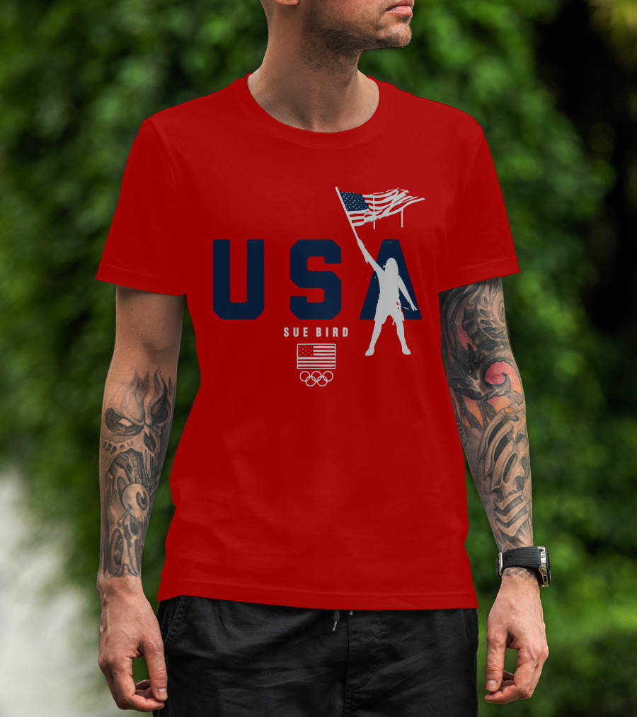 USA Sue Bird Flag Bearer Olympic T-Shirt
