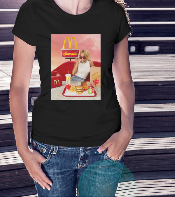 Saweetie Meal McDonald's Promo Featuring Iconic Branding And Menu Items T-Shirt