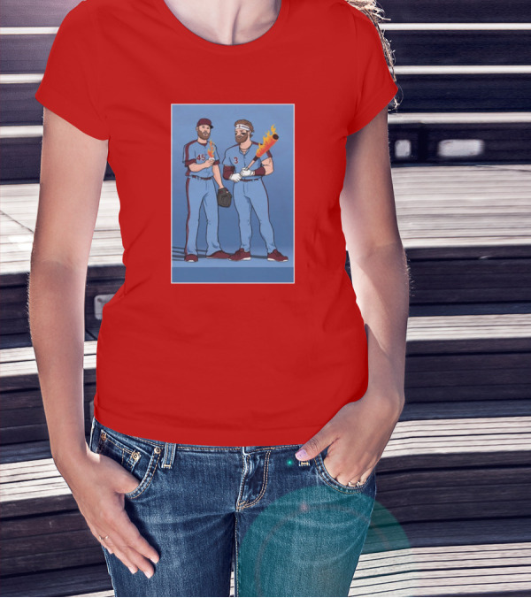 Bryce And Zack Flaming Baseball Bat T-Shirt