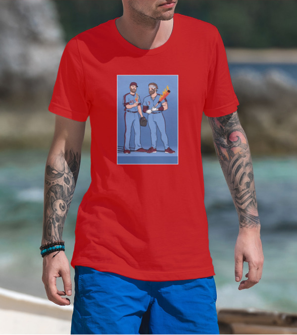 Bryce And Zack Flaming Baseball Bat T-Shirt