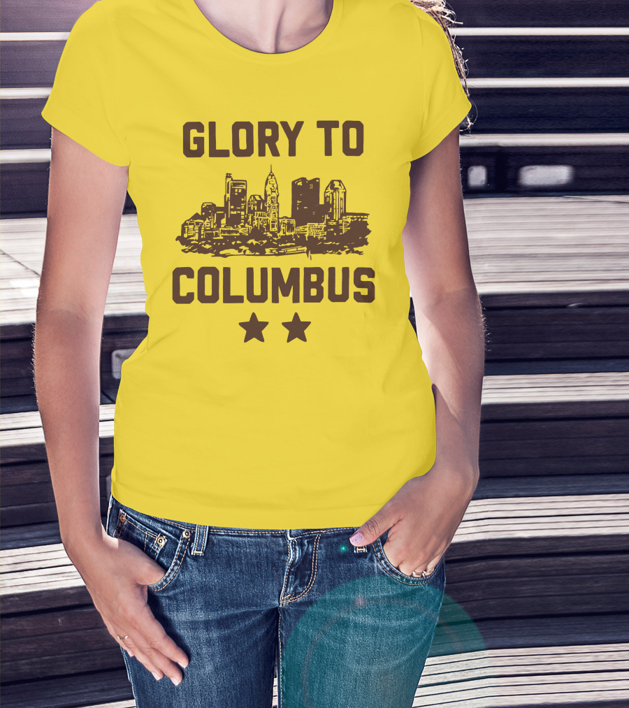 Glory To Columbus Skyline Two Stars T-Shirt