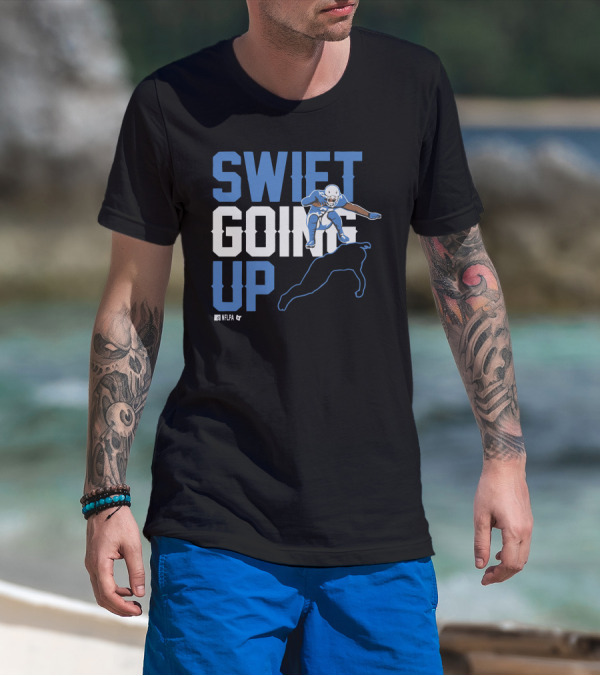 D'Andre Swift Going Up NFLPA Football Player Action T-Shirt