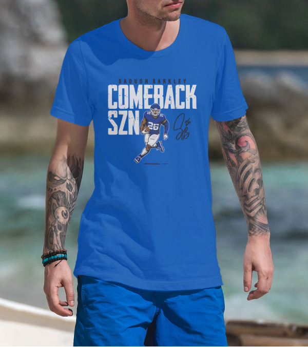 Saquon Barkley Comeback SZN 26 Football T-Shirt