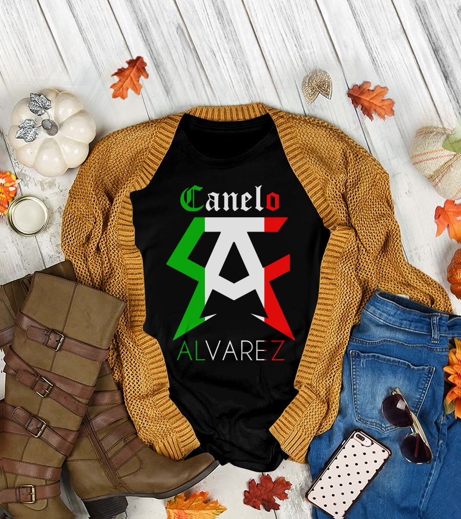 Canelo Alvarez Mexican Flag Colors CA T-Shirt