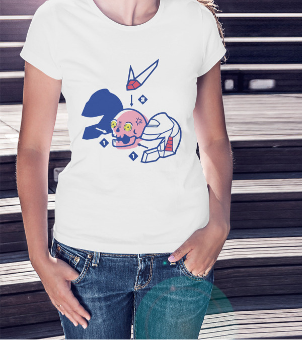 Pewdiepie Mecha Anatomy Skull Robot Disassembled T-Shirt